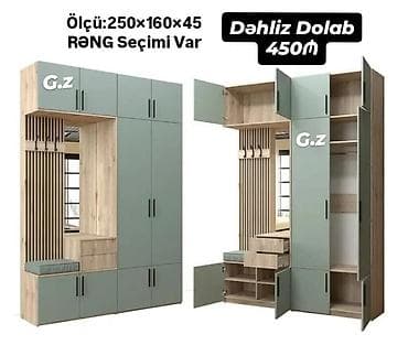 sıfaner: Yeni, 2 qapılı, Güzgülü, Rəngli, Digər material, Açılan, Düz dolab — 1