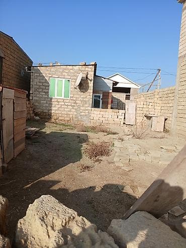 Həyətyanı sahəsi və kiçik yaşayış evi - Daş hasarla əhatələnmiş