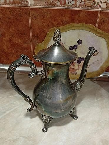 çay termosu: İtalyan “d’Allivanti” markalı gümüşləmə çaydan/qəhvə qrafinı - — 1