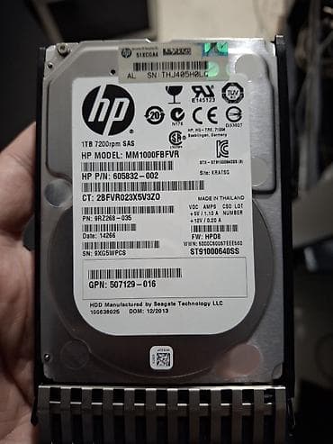disk: Daxili Sərt disk (HDD) HP, 1 TB, 7200 RPM, 2.5", İşlənmiş — 1