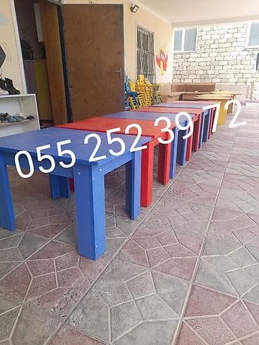 yemek stolu: Oğlan üçün, Yeni, Siyirməsiz, Bağça masası, Stulsuz — 3