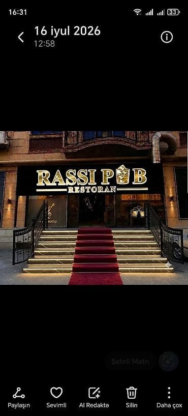 restoran hostes vakansiya: Официант требуется, Ресторан, Ежедневно оплата, 18-29 лет — 1