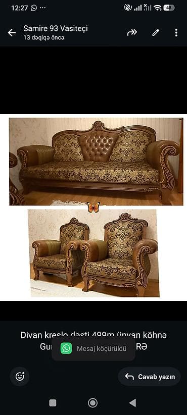 kafe ucun divan: Divan kreslo dəsti 499m ünvan köhnə Gunəşli kod7873. SAMİRƏ — 1