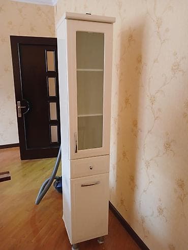 hamam ucun dolab: Ağ rəngdə şaquli vanna otağı/dəhliz dolabı - Material: MDF-laminat — 1