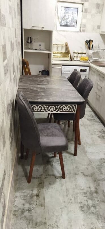 işlənmiş stol stul dəsti sumqayit: 🇹🇷Türk istehsalı Möhtəşəm ✨✨ Kuxna üçün stol stul dəsti 4 stul 1 — 4