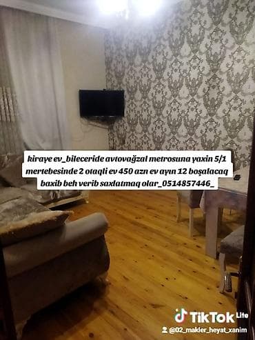 ki̇rayə evlər: Kiraye ev_bileceride avtovağzal metrosuna yaxin 5/1 mertebesinde 2 — 1