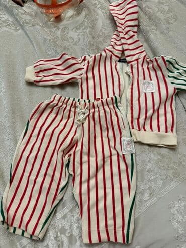 dest geyimler instagram: G.BABY körpə dəsti – 6 ay Dəst: - Kapüşonlu, fermuarlı ceket: krem — 1