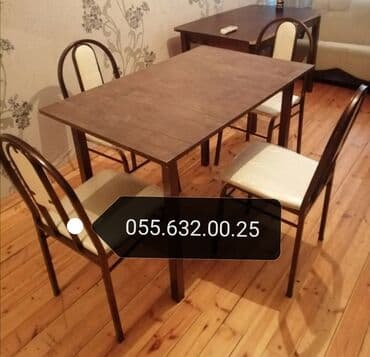 qabaq ustol: Masa və oturacaqlar dəstləri. Qabaq stolu və oturacaqlar. Stol stul — 18