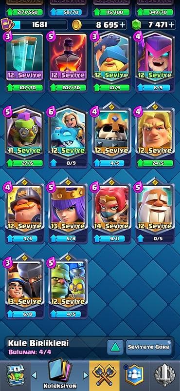 video reqstrator: Clash Royale hesabı – güclü və tam kart kolleksiyası ilə - Kral — 10