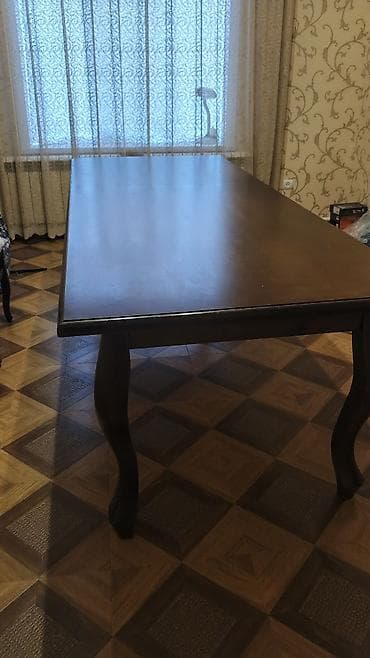 usaq stol stul: Qonaq masası, İşlənmiş, Açılmayan, Taxta, Dördbucaq masa — 8