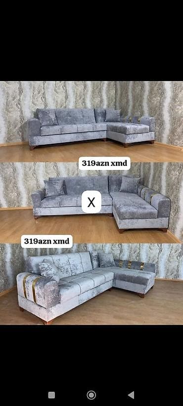 Künc divan – “L” forması, sağ/sol yerləşdirilə bilən şezlonq hissə lalafo.az -da Künc divan – “L” forması, sağ/sol yerləşdirilə bilən şezlonq hissə