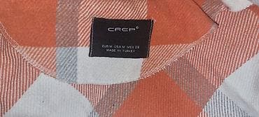 ucuz pandora: CREP flanel köynək/jaket - Rəng və naxış: narıncı-ağ-boz iri dama. - — 3