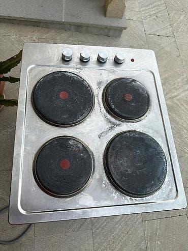 efba soba: Elektrik plitə – 4 gözlü, quraşdırılan tip - Marka: Idealux (lövhədə — 2
