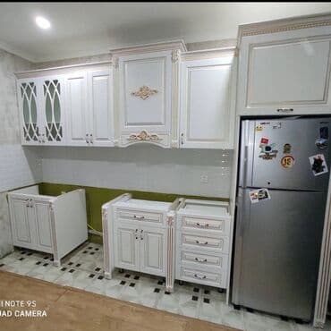 ремонт кухни в хрущевке: Sifarişlə mətbəx dəsti, Özü çəkən petlələr, MDF, Kredit yoxdur, Pulsuz çatdırılma, Rayonlara çatdırılma — 4