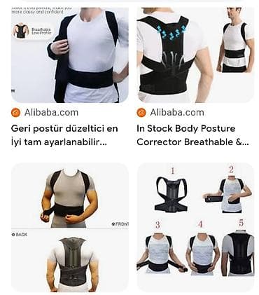 Qamət korrektorları: Məhsul: Tənzimlənən bel və kürək üçün duruş korrektoru - Duruşu — 1