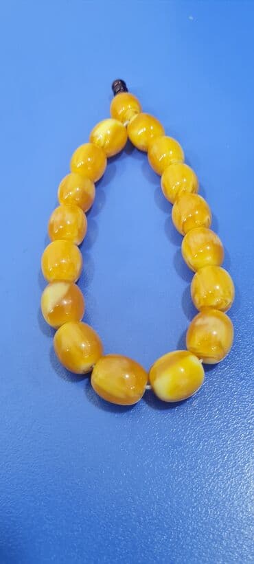 Məhsul: yag-bal Kəhrəba üslubunda təsbeh - Rəng: Bal-sarı, südlü