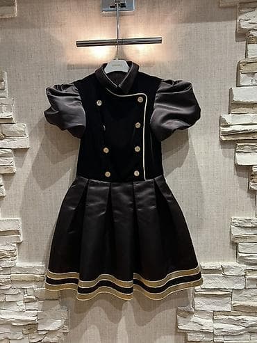 qızı: Qız üçün 36 ölçüdə elegant qəhvəyi rəngdə paltar əla vəziyyətdə cəmi — 1