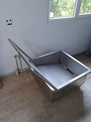 Restoran, kafe avadanlığı: Paslanmayan poladdan sənaye vannası/çəllək arabası - Material: tam — 1