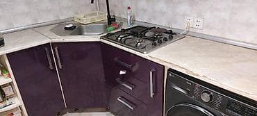 mebel stol stullar: Mətbəx mebeli dəsti - Aşağı modul: bənövşəyi parlaq fasadlar, 3 geniş — 5