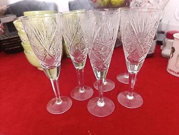 xrustal qablar aliram: Qədəhlər, rəng - Ağ, Xrustal, 6 ədədli dəst, Çexiya — 1