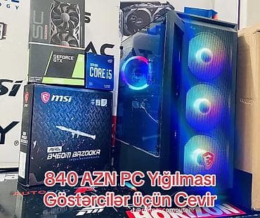 Oyuncular üçün yığılmış stolüstü kompüter seti Komponentlər: -