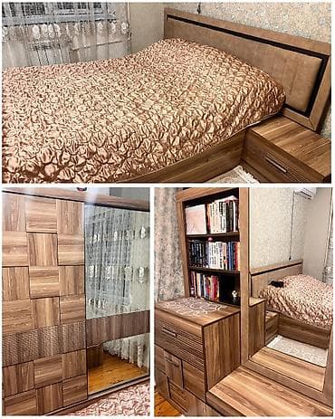 İkinəfərlik çarpayı, Dolab, Termo, 2 tumba, İşlənmiş — 1