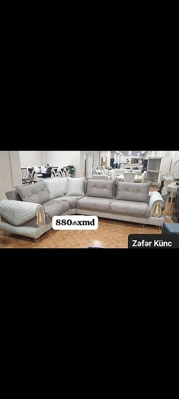 divan desti: Zəfər Künc divan dəsti - L formalı künc divanı, geniş oturma sahəsi - — 1