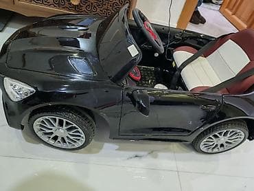 Uşaq geyimi və ayaqqabıları: Uşaq üçün elektrikli miniatür maşın - Korpus: qara rəng, kabriolet — 2