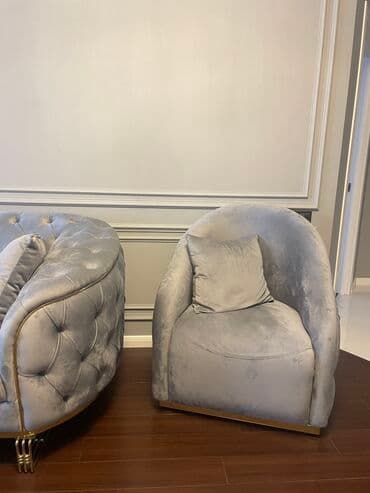 cay evi ucun divan islenmis: İşlənmiş, Divan, 2 kreslo, Bazasız, Açılmayan — 1