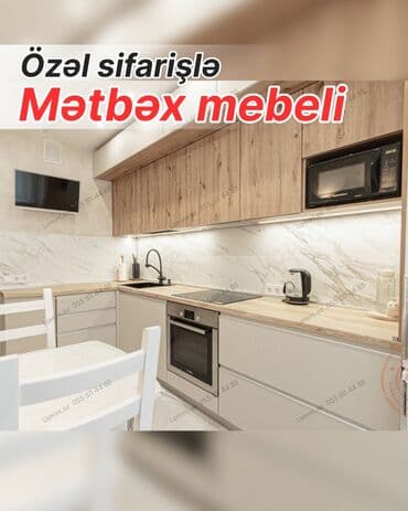 диван для кухни: Özəl sifarişlə hazırlanmış müasir mətbəx mebeli - Minimalist — 1