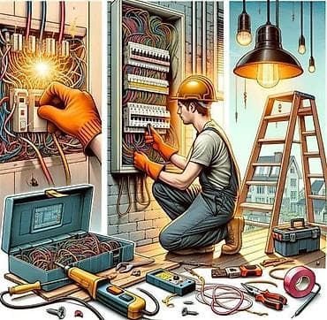 Peşəkar elektrik montajı və təmir xidməti - Mənzil, ofis və fərdi