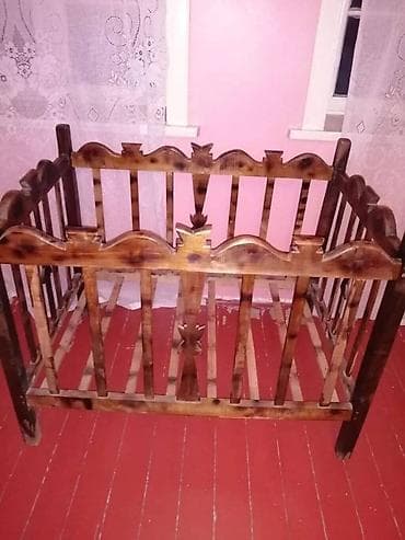 nerjavika bak: Təmiz Qoz Ağacından Təzə Uşaq çarpayısı Əl işidi. Yandrılma Üsulu — 1