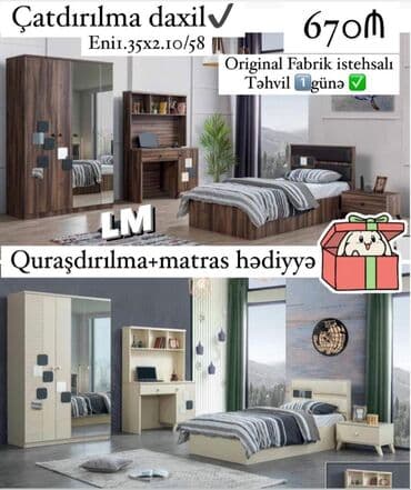 yataq otagi dest: Təknəfərlik çarpayı — 1