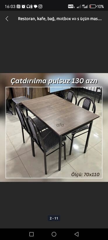 стол для балкона: Гостиный стол, Раскладной, Дерево, Прямоугольный стол — 2