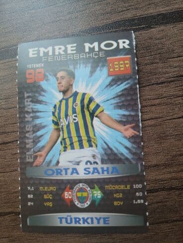imzalı futbol topu: Emre Mor futbol kartları kolleksiyası. Bu kartlar müxtəlif klublarda — 1