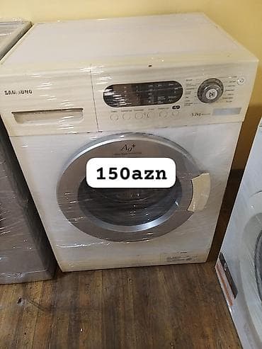 Техника и электроника: Samsung paltaryuyan maşın – önyükləmə - Tutum: 5.2 kq - Ag+ (Silver — 1