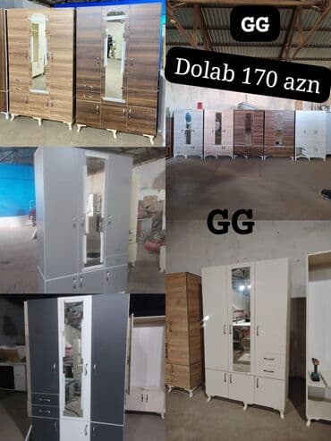 ağ dolab: Yeni, Açılan, 3 qapılı Düz dolab, Qarderob, paltar dolabı — 1