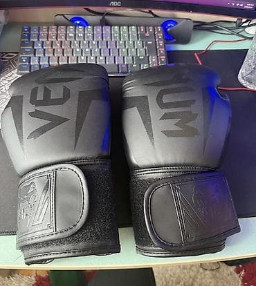 Боксерские груши: Boks elcekleri Venum boks əlcəkləri – qara, mat dizayn 1-defe islenib — 1