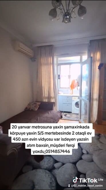 20 yanvar metrosuna yaxin şamaxinkada körpuye yaxin 5/5 mertebesinde 2
