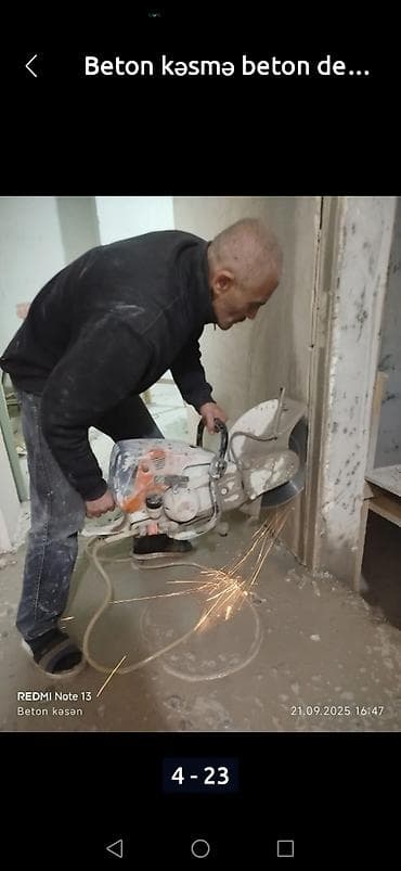 elektr: Beton kəsmə və deşmə xidməti - Dəqiq və təmiz kəsim: divar, döşəmə və — 4