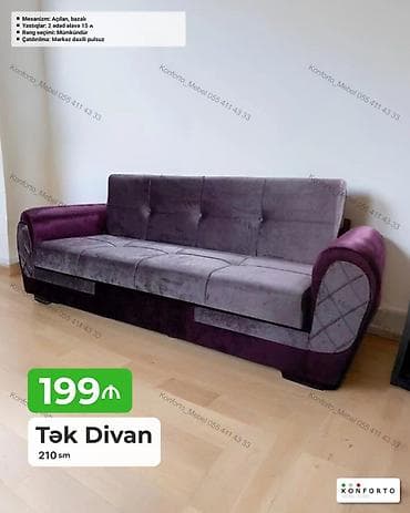 ofis divan: Tək divan – 210 sm Xüsusiyyətlər: - Mexanizm: açılan, bazalı (alt — 1
