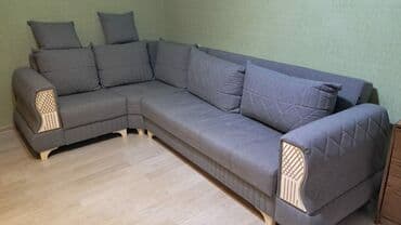 диван и два кресла: Угловой диван, Раскладной, С подъемным механизмом, Ткань, Нет доставки — 2