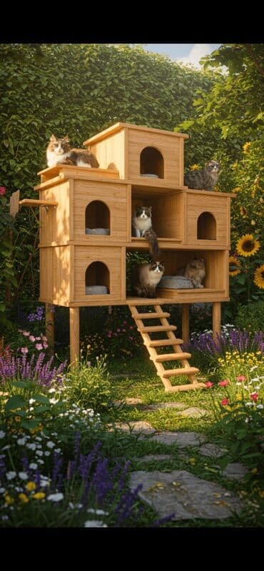 goyərcin yuvaları: Məhsul: Pişiklər üçün çoxfunksiyalı evlər və mebel - Daxili pişik — 9