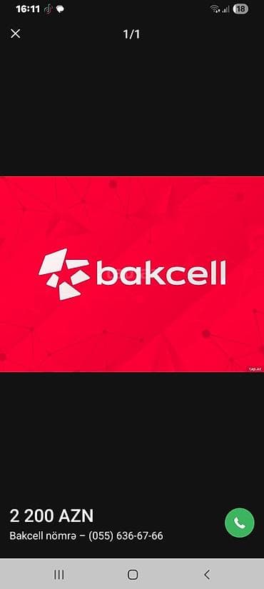 led reklam: Bakcell nömrə satışda: 055 636 67 66 - Operator: Bakcell - Yadda — 1