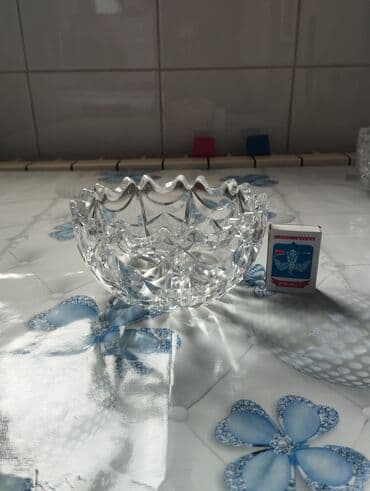 Кухонные принадлежности: Xrustal şirniyyat qabı - Material: xrustal - Forma: dairəvi kasa — 1