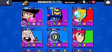 Brawl Stars hesabı – inkişaf etmiş profil - Kupa: 37,651 - XP