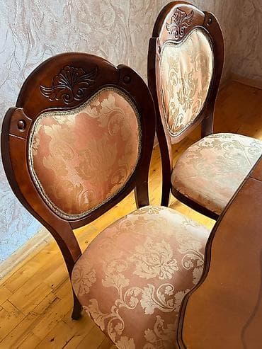 ofis stullari: Qonaq otağı üçün, Oval masa, 6 stul — 2
