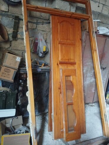 ev dekor: Taxta qapılar dəsti - Material: tam ağac (taxta), klassik panel və — 1