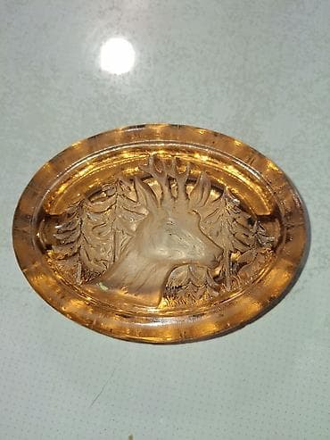 karaca: Винтажная пепельница. Медное стекло. Состояние идеальное. Страна — 6