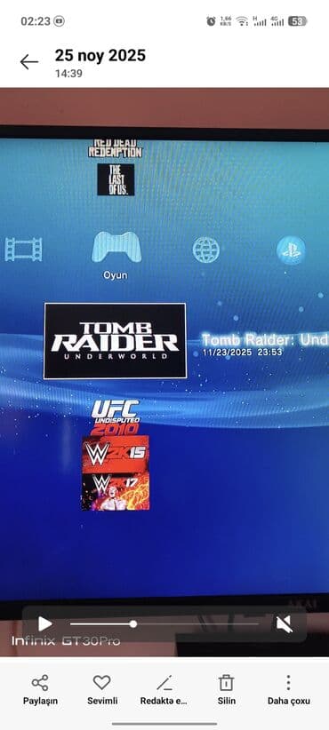 купить плейстейшен 3: ✔️ Model: PS3 Slim ✔️ Yaddaş: 500GB ✔️ Pult: 2 ədəd, problemsiz — 3